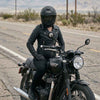 RIDERACT® Womens Moto Jacket | Black Brando Native Leather Biker Jacket
