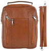 Leather Messenger Bag Tan ZipZap Leather Handbag