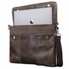 Vintage Leather Shoulder Bag Brown Leather Laptop Bag Retro