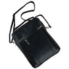 Leather Messenger Bag Black ZipZap Leather Handbag