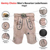 Men Suede Lederhosen with Waist Belt 