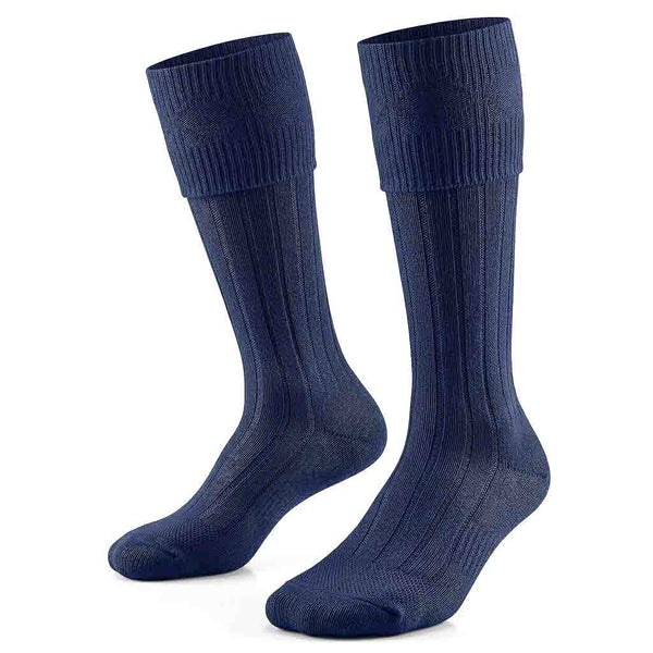 Kilt Hose Striped Navy Blue