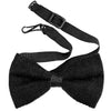 Scottish Bow Tie Tartan Plain Black