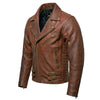 RIDERACT® Mens Leather Motorcycle Jacket | Brando Style Biker Jacket