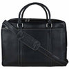 Crazy Horse Vintage Leather Laptop Bag Black Vertex Shoulder Bag