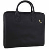 Leather Handbag Black Elite Crossbody Business Laptop Bag