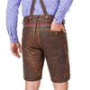 Men's Oktoberfest Costume Authentic Leather Short Lederhosen 