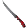 Handmade Damascus Fillet Knife with Red Pakka Wood Handle AMK025RED