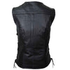 RIDERACT® Women Leather Motorcycle Vest Anna Zippered & Adjustable