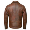 RIDERACT® Mens Leather Motorcycle Jacket | Brando Style Biker Jacket