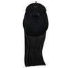 Faux Horse Hair Sporran Black with White Tassels