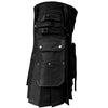 Customized Utility Leather Kilt Black with Sporran