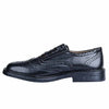 Ghillie Brogues Shoes Wingtip Oxford Leather Shoes Black