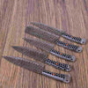 Black Handles Handmade Damascus Kitchen Chef Knives Set of 5 Pieces