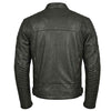 RIDERACT® Mens Motorbike Jacket Black | Combat Style Leather Motorcycle Jacket