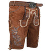 Men's Authentic Suede Lederhosen Antiqued with Waist Belt Oktoberfest Outfit 