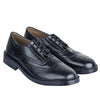 Ghillie Brogues Shoes Wingtip Oxford Leather Shoes Black