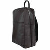 Leather Laptop Backpack Coffee Brown Motorcycle Backpack Bag Aura