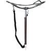 Outdoor Walking Stick with Leather Seat Moon Coffee Brown