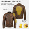 RIDERACT® Mens Leather Motorcycle Jacket | Cafe Racer Biker Jacket