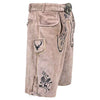 Men Suede Lederhosen with Waist Belt 