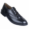 Ghillie Brogues Shoes Wingtip Oxford Leather Shoes Black