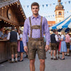 Men's Oktoberfest Costume Suede Leather Short Lederhosen 