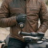RIDERACT® Mens Leather Motorcycle Jacket | Cafe Racer Biker Jacket