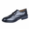 Ghillie Brogues Shoes Wingtip Oxford Leather Shoes Black