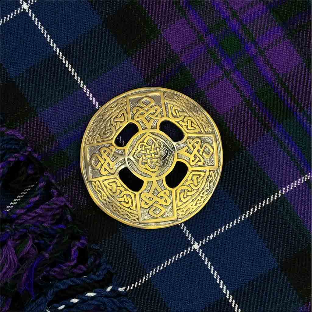 Schotse Highland Thistle Design Fly Plaid Broche Ierse Draak 3 Ronde Gouden Badge & 4 Distel Zilveren Kilt Pin Schotse Highland Thistle Design Fly Plaid Broche Ierse Draak 3 Ronde Gouden Badge & 4 Distel Zilveren Kilt Pin