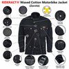 RIDERACT® Waxed Cotton Touring Motorcycle Jacket Zacota