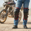 RIDERACT® Adult’s Motorbike Knee Guards SafeMode-v1 Red Knee Protectors