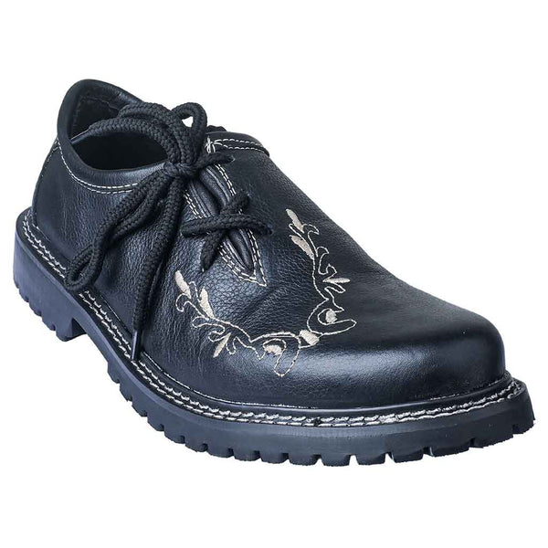 Men’s Bavarian Cowhide Leather Shoes Embroidered Oktoberfest Shoes