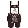 Women’s Oktoberfest Outfit – Chocolate Brown Suede Lederhosen Shorts