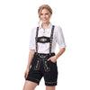 Women's Oktoberfest Costume – Black Suede Leather Lederhosen Shorts