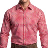 Bavarian Men Shirt Checked Red Berry