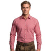 Bavarian Men Shirt Checked Red Berry