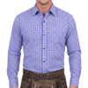 Bavarian Men Shirt Checked Sea Blue