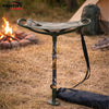 Adjustable Walking Stick with Leather Seat Camouflage Forest Green Tramper