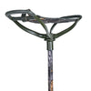 Adjustable Walking Stick with Leather Seat Camouflage Forest Green Tramper