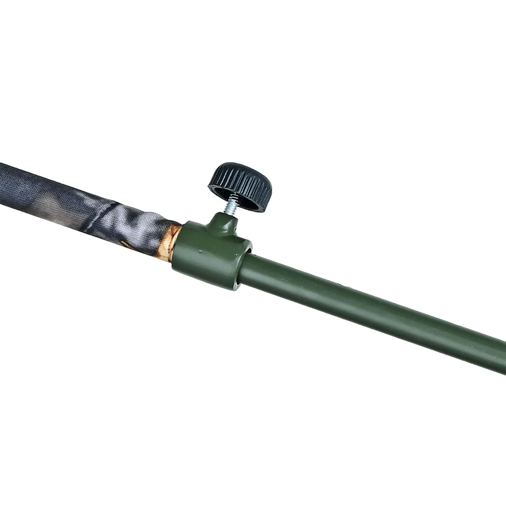 Adjustable Walking Stick with Leather Seat Camouflage Forest Green Tramper