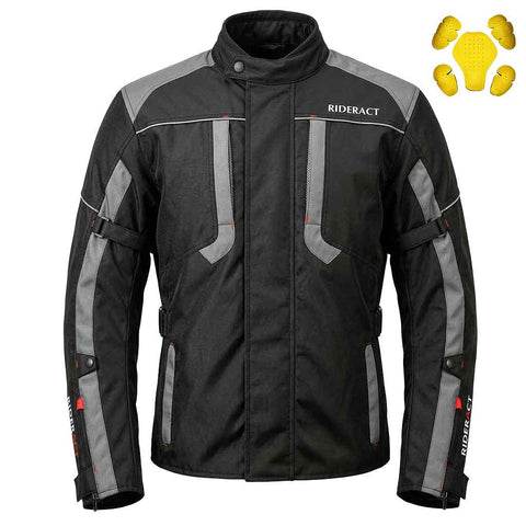 RIDERACT® Men’s Waterproof Touring Motorcycle Jacket – Companion