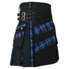 Hybrid kilt with Tartan Pride of Scotland Cross Stripes