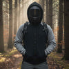 RIDERACT® Motorbike Hoodie with armor Black Grey - Reinforced Street Riding Hoodie