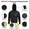 RIDERACT® Motorcycle Riding Hoodie Black Reinforced with Aramid Fiber