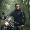 RIDERACT® Mens Motorcycle Hoodie with Armor | Grey Black Reinforced Motorbike Hoodie