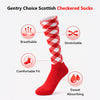 Argyle Hose Checkered Red & White Scottish Socks