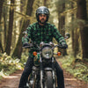 RIDERACT® Men’s Riding Motorcycle Shirt | Reinforced Flannel Jacket – Road Series Green