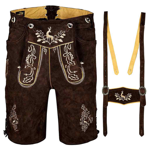 German Bavarian Lederhosen Otto Men Lederhosen Oktoberfest Party Outfit Brown Leather Shorts German Bavarian Lederhosen Otto Men Lederhosen Oktoberfest Party Outfit Brown Leather Shorts