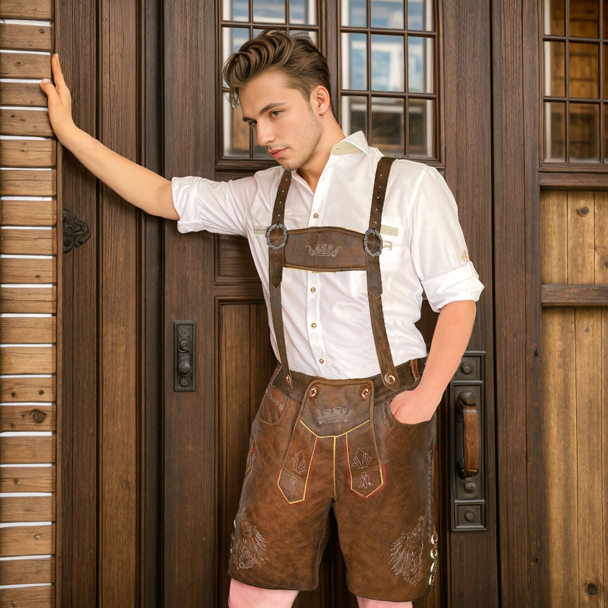 classic gear lederhose German Designer Men's Lederhosen – Best Oktoberfest Costume